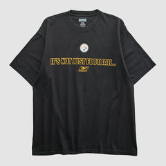 Pittsburgh Steelers Reebok 2000s T-shirt - Black Vintage sale