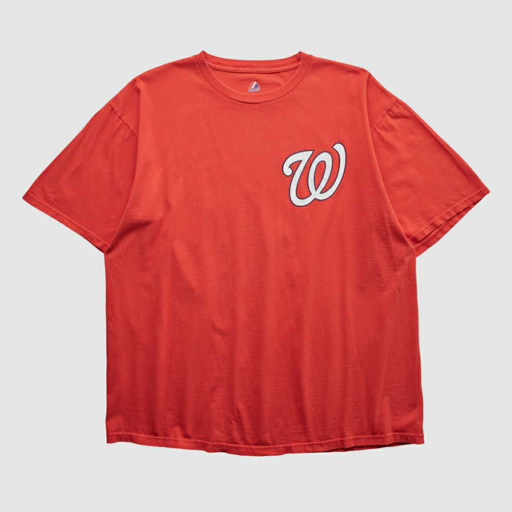 Washington Nationals Majestic 2000s T-shirt Red Vintage