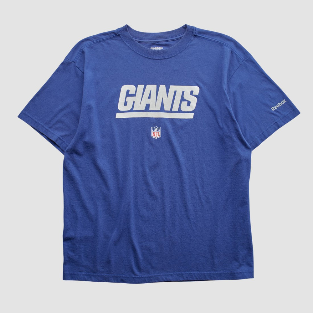 New York Giants Reebok 2000s T-shirt - Blue Vintage sale