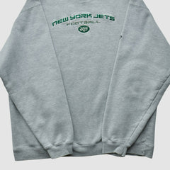 New York Jets Reebok 2000s Pullover Sweatshirt - Heather Gray Vintage on sale