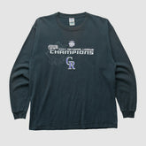 Colorado Rockies Delta 2007 Long Sleeve T-shirt Black Vintage