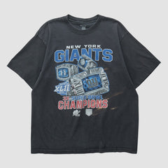 New York Giants Reebok 2008 T-shirt - Black Vintage cheap