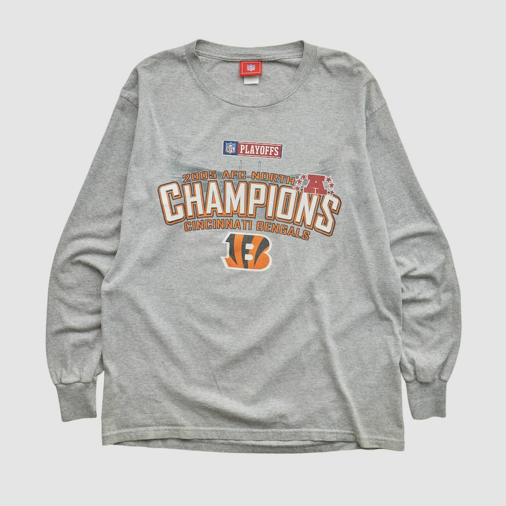 Cincinnati Bengals NFL 2005 Long Sleeve T-shirt - Heather Gray Vintage for sale