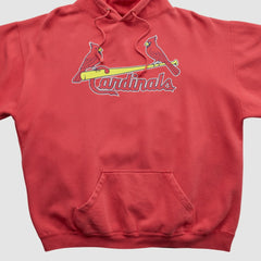 St. Louis Cardinals 2000s Hooded Sweatshirt Red Vintage