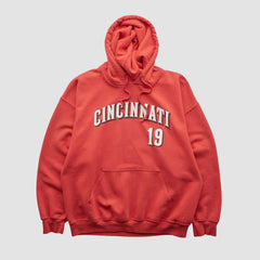 Cincinnati Reds Genuine Merchandise 2000s Hooded Pullover Sweatshirt Red Vintage