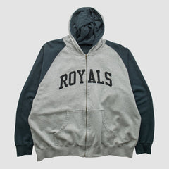 Kansas City Royals 2000s Hooded Full Zip Sweatshirt Heather Gray Vintage