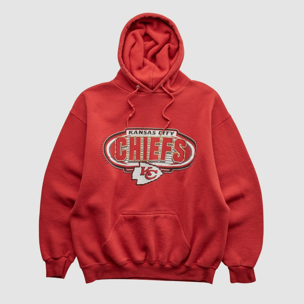 Kansas City Chiefs Logo Athletic 90s Hooded Pullover Sweatshirt - Red Vintage outlet