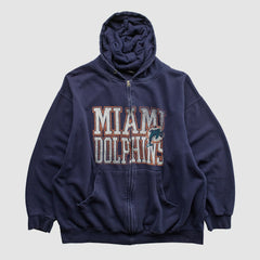 Miami Dolphins NFL 2010s Hooded Full Zip Sweatshirt - Navy Vintage online