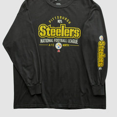 Pittsburgh Steelers NFL 2010s Long Sleeve T-shirt - Black Vintage on sale