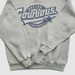 Dallas Cowboys Logo 7 90s Pullover Sweatshirt - Heather Gray Vintage for sale