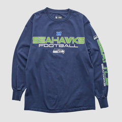 Seattle Seahawks NFL 2010s Long Sleeve T-shirt - Navy Vintage sale