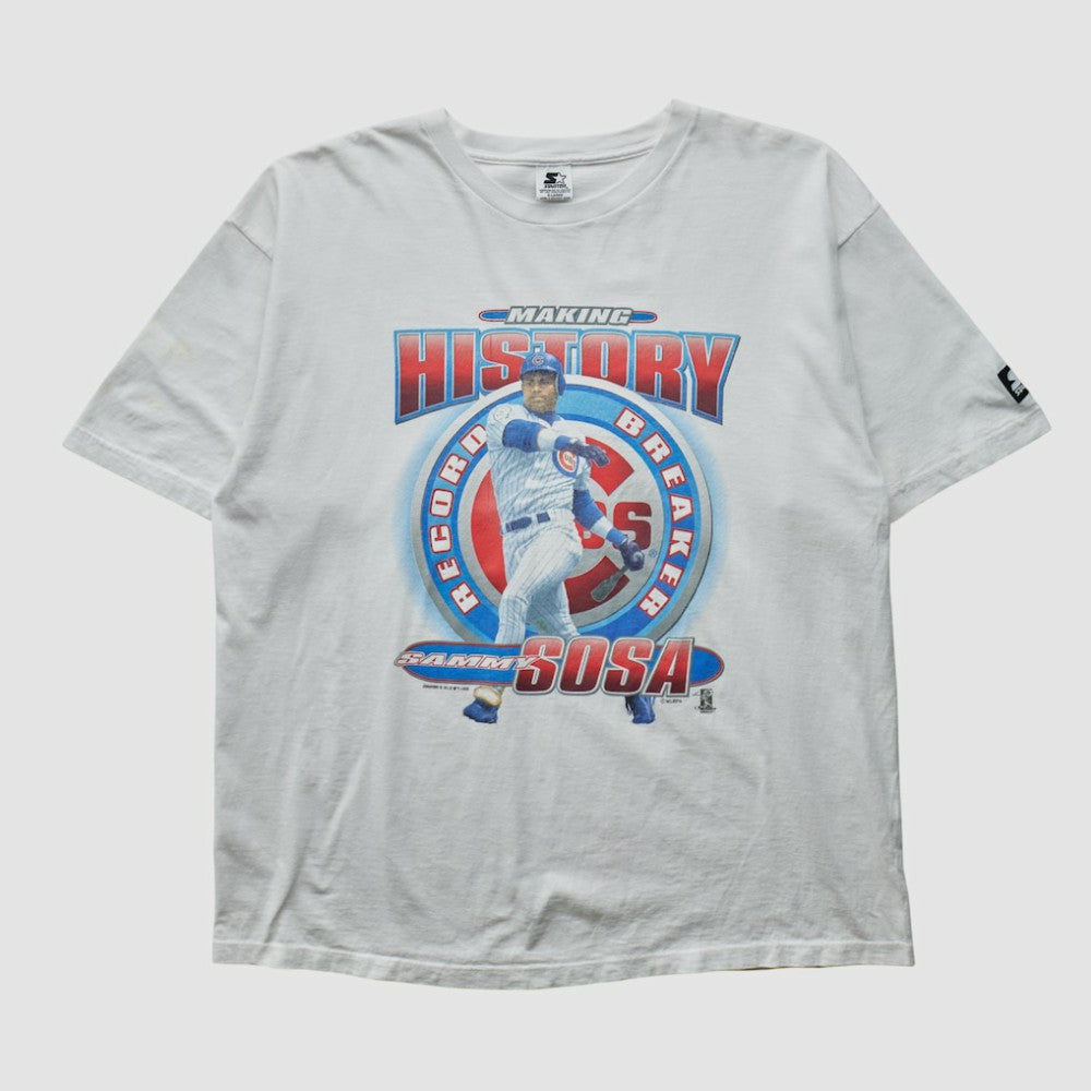 Sammy Sosa Starter 1998 T-shirt White Vintage
