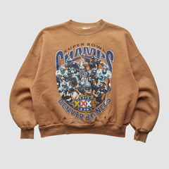 Denver Broncos Hanes 1998 Pullover Sweatshirt - Clay Vintage for sale