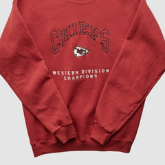 Kansas City Chiefs Lee Apparel 90s Pullover Sweatshirt - Red Vintage sale