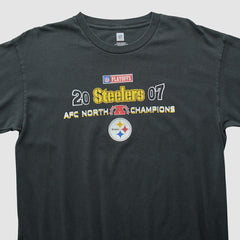 Pittsburgh Steelers NFL 2007 Long Sleeve T-shirt - Black Vintage outlet