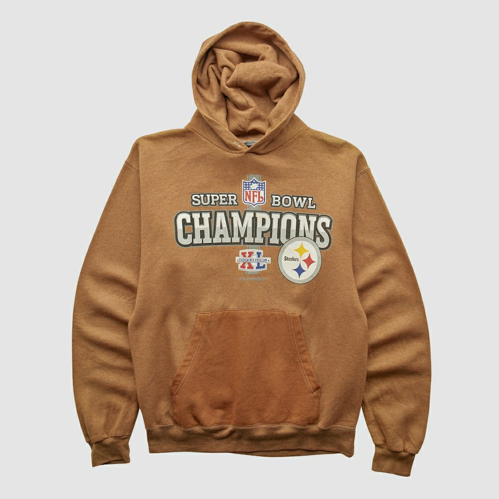 Super Bowl XL Reebok 2006 Hooded Pullover Sweatshirt - Clay Vintage cheap