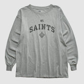 New Orleans Saints NFL Long Sleeve T-shirt - Heather Gray Vintage outlet