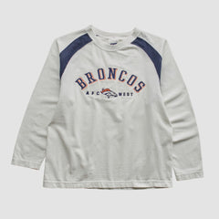 Denver Broncos CSA 90s Long Sleeve T-shirt - White Vintage on sale