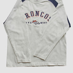 Denver Broncos CSA 90s Long Sleeve T-shirt - White Vintage on sale