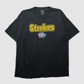 Pittsburgh Steelers Reebok 2006 T-shirt - Black Vintage sale