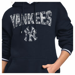 New York Yankees Starter Women's Lace Team Lockup Fleece Hoodie Navy