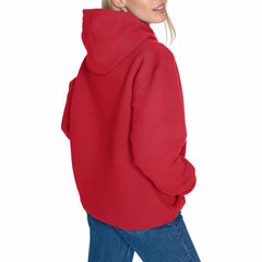 Los Angeles Angels Starter Women's Lace Team Lockup Fleece Hoodie Red