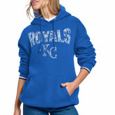 Kansas City Royals Starter Women's Lace Team Lockup Fleece Hoodie Royal