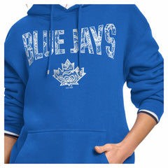 Toronto Blue Jays Starter Women's Lace Team Lockup Fleece Hoodie Royal