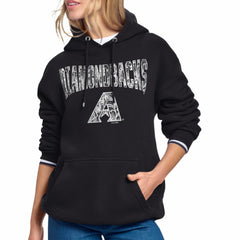 Arizona Diamondbacks Starter Women's Lace Team Lockup Fleece Hoodie Black