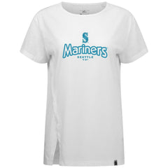 Seattle Mariners Levelwear Women's Blue Haven Influx Cornerstone T-Shirt White