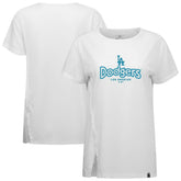 Los Angeles Dodgers Levelwear Women's Blue Haven Influx Cornerstone T-Shirt White