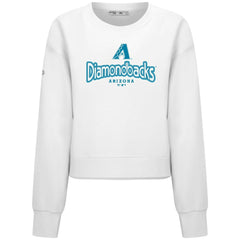 Arizona Diamondbacks Levelwear Women's Judd Cornerstone Cropped Sweatshirt White