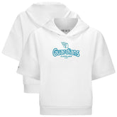 Cleveland Guardians Levelwear Women's Amber Short Sleeve Cornerstone Hoodie White