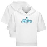 Athletics Levelwear Women's Amber Short Sleeve Cornerstone Hoodie White