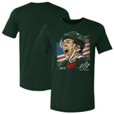 Matthew Boldy US Men's Hockey 500 Level Flag T-Shirt - Green T-shirts
