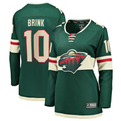 Bobby Brink Minnesota Wild Fanatics Women's Home Breakaway Jersey - Green Jerseys