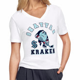 Seattle Kraken Starter Women's Tough Puck T-Shirt - White T-shirts