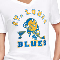 St. Louis Blues Starter Women's Tough Puck T-Shirt - White T-shirts