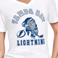 Tampa Bay Lightning Starter Women's Tough Puck T-Shirt - White T-shirts