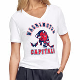 Washington Capitals Starter Women's Tough Puck T-Shirt - White T-shirts