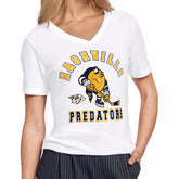 Nashville Predators Starter Women's Tough Puck T-Shirt - White T-shirts