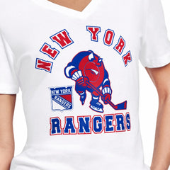 New York Rangers Starter Women's Tough Puck T-Shirt - White T-shirts