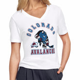 Colorado Avalanche Starter Women's Tough Puck T-Shirt - White T-shirts