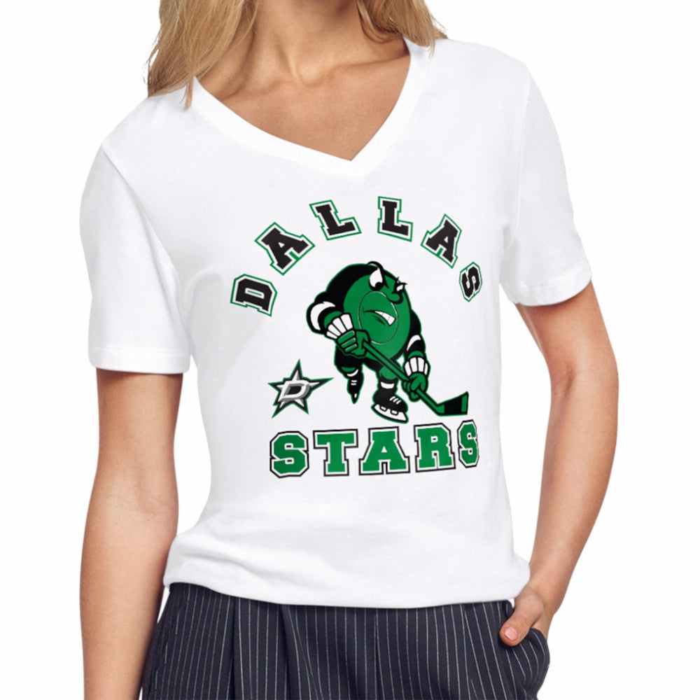 Dallas Stars Starter Women's Tough Puck T-Shirt - White T-shirts