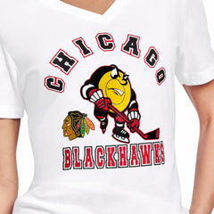 Chicago Blackhawks Starter Women's Tough Puck T-Shirt - White T-shirts