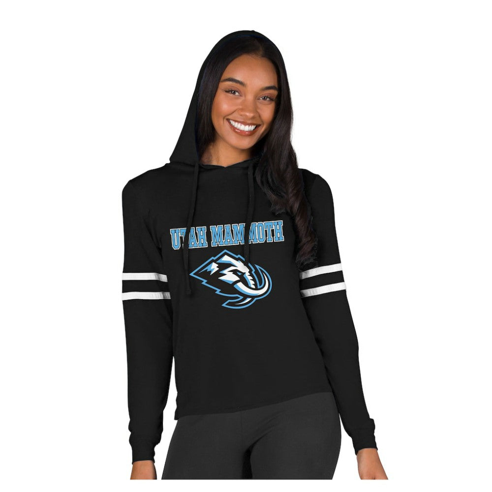 Utah Mammoth Concepts Sport Women's Marathon Long-Sleeve Hooded T-Shirt - Black T-shirts
