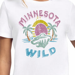 Minnesota Wild Starter Women's Tonal Beach T-Shirt - White T-shirts