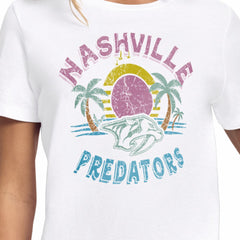 Nashville Predators Starter Women's Tonal Beach T-Shirt - White T-shirts