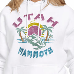 Utah Mammoth Starter Women's Tonal Beach Hoodie - White Hoodies