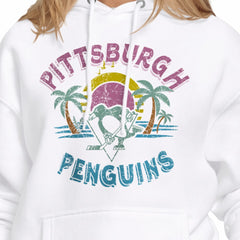 Pittsburgh Penguins Starter Women's Tonal Beach Hoodie - White Hoodies
